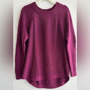 RDI Berry/Purple/Maroon Oversized Knit Cozy Sweater, Leggings Sweater, Size XL